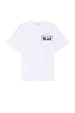 Aries Temple Tee in White, view 1, click to view large image.