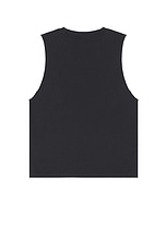 Aries Aged Giger Muscle Vest Tank in Black, view 2, click to view large image.