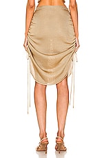 Aisling Camps Gold Drip Skirt in Gold, view 3, click to view large image.
