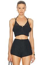 Aisling Camps Wave Bra Top in Black, view 1, click to view large image.