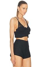 Aisling Camps Wave Bra Top in Black, view 2, click to view large image.