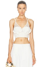 Aisling Camps Wave Bra Top in Ivory, view 1, click to view large image.