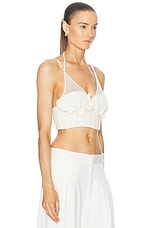 Aisling Camps Wave Bra Top in Ivory, view 2, click to view large image.