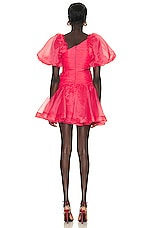 Aje Joan Puff Sleeve Mini Dress in Rouge Pink, view 4, click to view large image.