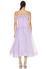 Aje Horizon Pintucked Midi Dress in LILAC, view 3, click to view large image.