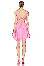 Aje Clara Tie Back Mini Dress in PROTEA PINK, view 3, click to view large image.