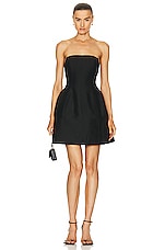 Aje Baret Strapless Mini Dress in Black, view 1, click to view large image.