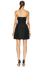 Aje Baret Strapless Mini Dress in Black, view 3, click to view large image.