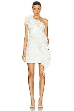Aje Adelia Ruffle Mini Dress in Ivory, view 1, click to view large image.