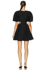 Aje Krystyna Chain Link Mini Dress in Black, view 3, click to view large image.