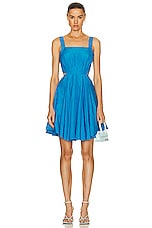 Aje Clara Tie Back Mini Dress in Azure Blue, view 1, click to view large image.