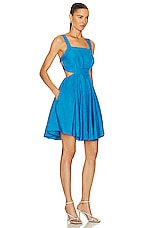 Aje Clara Tie Back Mini Dress in Azure Blue, view 2, click to view large image.