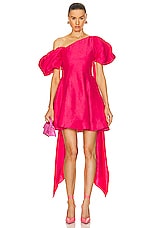 Aje Arista Tulip Sleeve Mini Dress in Bougainvillea Red, view 1, click to view large image.