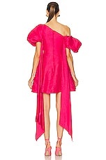Aje Arista Tulip Sleeve Mini Dress in Bougainvillea Red, view 4, click to view large image.