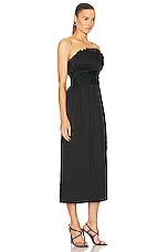 Aje Whisper Knot Waist Midi Dress in Black, view 2, click to view large image.