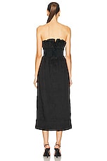 Aje Whisper Knot Waist Midi Dress in Black, view 3, click to view large image.