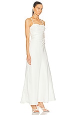 Aje Clarice Draped Maxi Dress in Ivory, view 2, click to view large image.