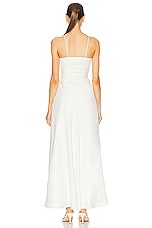 Aje Clarice Draped Maxi Dress in Ivory, view 3, click to view large image.