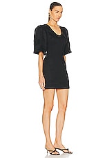 Aje Hunter Twisted Mini Dress in Black, view 3, click to view large image.