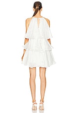 Aje Claudia Tiered Mini Dress in Ivory, view 3, click to view large image.