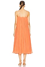 Aje Filigree Sweetheart Midi Dress in Sunset Orange, view 3, click to view large image.