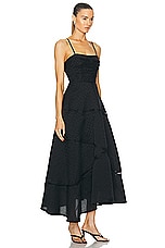 Aje Cinque Jacquard Maxi Dress in Black, view 2, click to view large image.