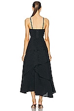 Aje Cinque Jacquard Maxi Dress in Black, view 3, click to view large image.