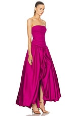 Aje Violette Bubble Hem Maxi Dress in Deep Magenta, view 2, click to view large image.