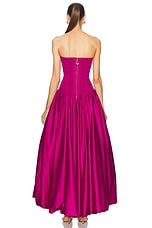 Aje Violette Bubble Hem Maxi Dress in Deep Magenta, view 4, click to view large image.
