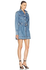 Aje Aradia Denim Mini Dress in Classic Wash, view 2, click to view large image.