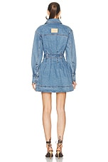 Aje Aradia Denim Mini Dress in Classic Wash, view 3, click to view large image.