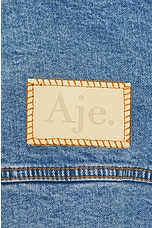 Aje Aradia Denim Mini Dress in Classic Wash, view 4, click to view large image.
