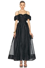 Aje Cordelia Corsetted Maxi Dress in Black, view 1, click to view large image.