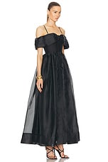Aje Cordelia Corsetted Maxi Dress in Black, view 3, click to view large image.