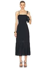 Aje Arris Fringed Maxi Dress in Black, view 1, click to view large image.