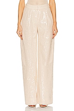 Aje Incandescent Sequin Pant in Sand Brown, view 1, click to view large image.