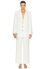 Aje X Fwrd Phantom Tailored Pant in Ivory, view 4, click to view large image.