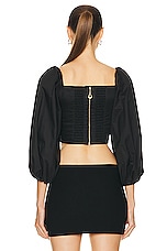 Aje Hester Corsetted Top in Black, view 3, click to view large image.