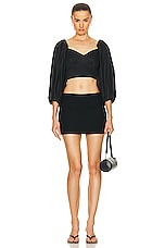 Aje Hester Corsetted Top in Black, view 4, click to view large image.