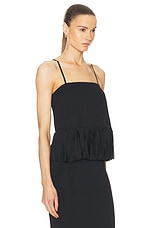 Aje Arris Fringed Top in Black, view 2, click to view large image.