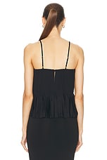 Aje Arris Fringed Top in Black, view 3, click to view large image.