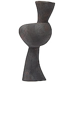 Anissa Kermiche Venuss Candlestick Holder in Black & Brown Textured, view 1, click to view large image.