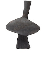 Anissa Kermiche Mercury Candlestick Holder in Black & Brown Textured, view 1, click to view large image.