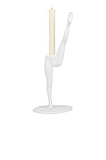 Anissa Kermiche Can Candlestick Holder in White Matte, view 3, click to view large image.