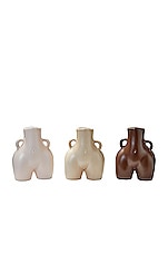 Anissa Kermiche Mini Handles Love Trio in Beige, Brown & Ivory, view 2, click to view large image.
