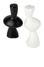 Anissa Kermiche Modern Salt &amp; Pepper Shaker Set in Black & White, view 2, click to view large image.