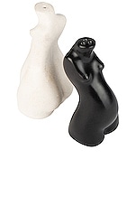 Anissa Kermiche Body Salt and Pepper Shakers Pair in Black & White, view 2, click to view large image.