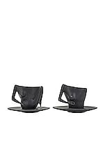 Anissa Kermiche C Cups Coffee Cups Set Of 2 in Matte Mottled Black, view 1, click to view large image.