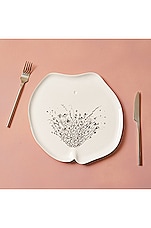 Anissa Kermiche Amuse Bush Dinner Plate in White & Black, view 2, click to view large image.