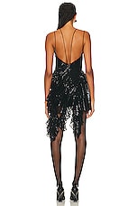AKNVAS Yves Sequin Mini Dress in Onyx, view 4, click to view large image.